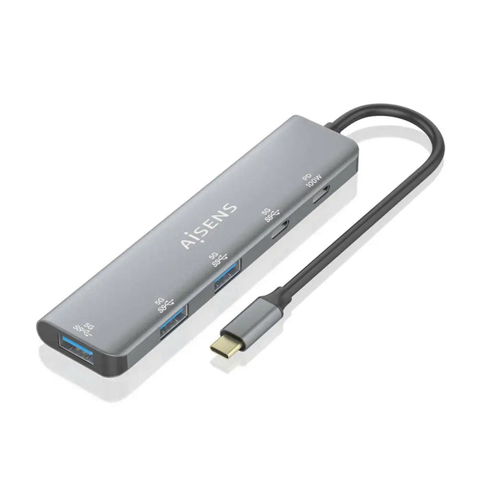 USB Hub Aisens A109-0857 Grey (1 Unit) - Компютър Мрежи и компоненти<<<Компютри| Електроника<<<BigBuy&&&HUB