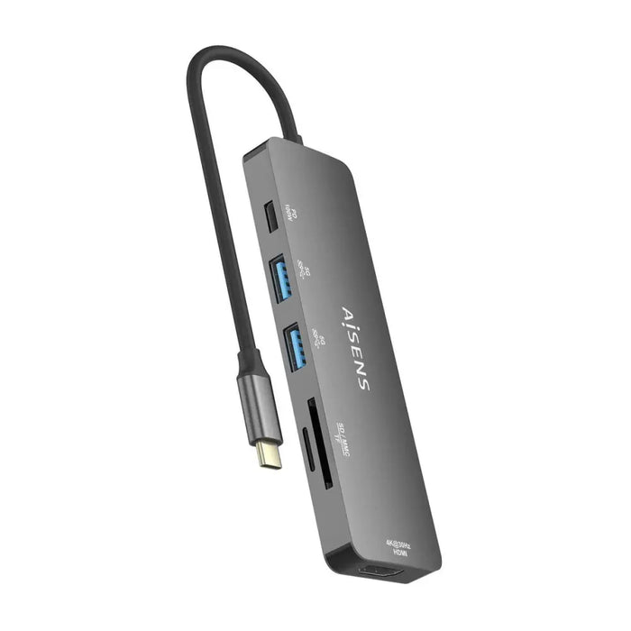 USB Hub Aisens ASUC-6P016-GR Grey (1 Unit) - Компютър Мрежи и компоненти<<<Компютри| Електроника<<<BigBuy&&&HUB