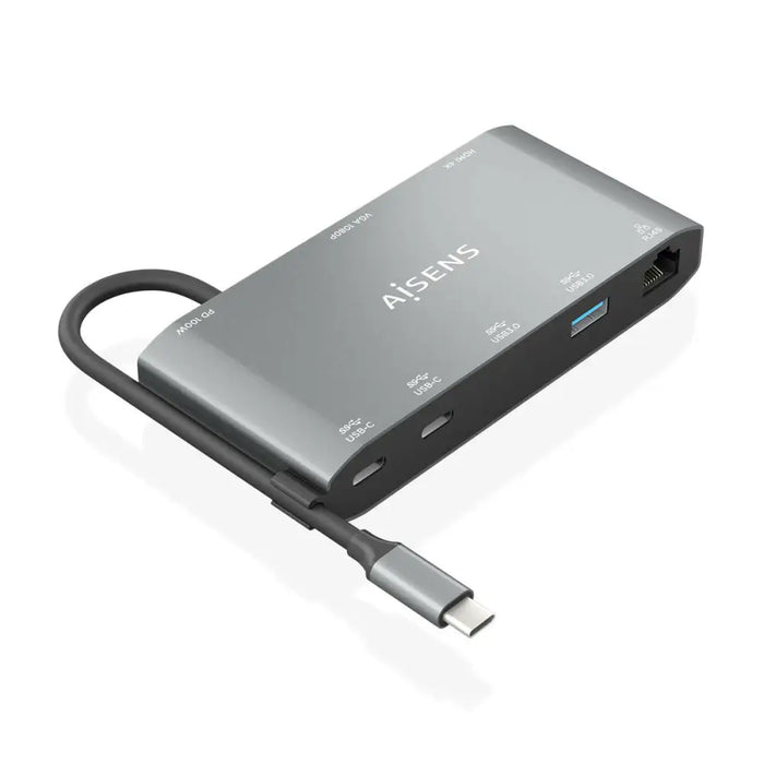 USB Hub Aisens ASUC-8P010-GR Grey (1 Unit) - Компютър Мрежи и компоненти<<<Компютри| Електроника<<<BigBuy&&&HUB