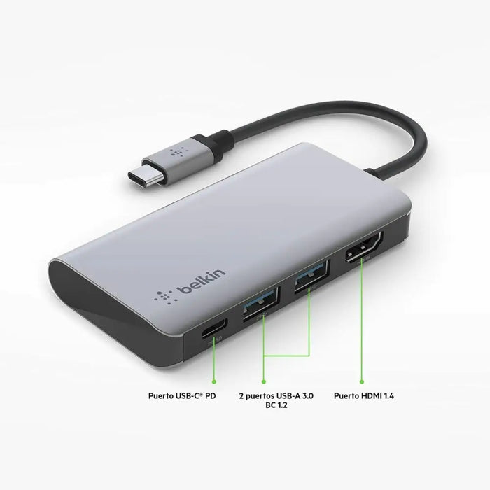 USB Hub Belkin AVC006btSGY Silver 100 W (1 Unit) - Компютър Мрежи и компоненти<<<Компютри| Електроника<<<BigBuy&&&HUB