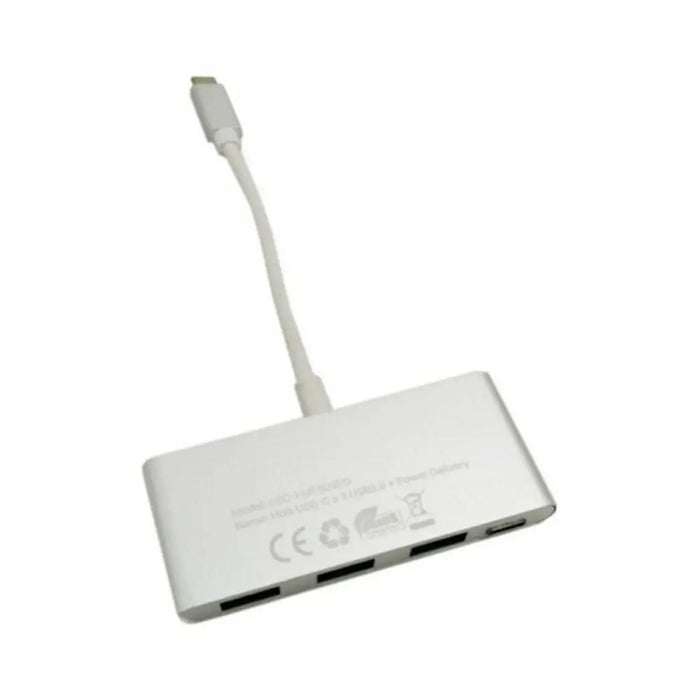 USB Hub C CoolBox COO-HUC3U3PD Aluminium - Компютър Мрежи и компоненти<<<Компютри| Електроника<<<BigBuy&&&HUB
