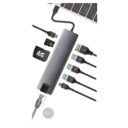 USB Hub CoolBox COO-DOCK-01 Grey - Компютър Мрежи и компоненти<<<Компютри| Електроника<<<BigBuy&&&HUB USB<<<Компютър