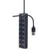 USB Hub GEMBIRD UHB-U3P7P-01 Black - HUB USB<<<Компютър Мрежи и компоненти<<<Компютри| Електроника<<<BigBuy&&&USB