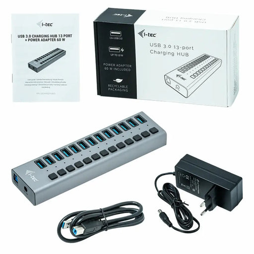 USB Hub i-Tec U3CHARGEHUB13 60W - Компютър Мрежи и компоненти<<<Компютри| Електроника<<<BigBuy&&&HUB USB<<<Компютър