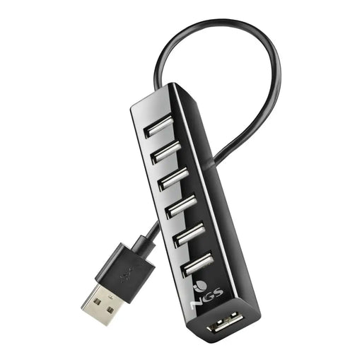 USB Hub NGS IHUB7 TINY Black - Компютър Мрежи и компоненти<<<Компютри| Електроника<<<BigBuy&&&HUB USB<<<Компютър Мрежи