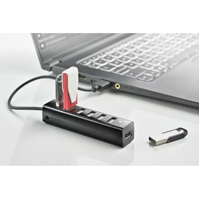 USB Hub NGS IHUB7 TINY Black - Компютър Мрежи и компоненти<<<Компютри| Електроника<<<BigBuy&&&HUB USB<<<Компютър Мрежи
