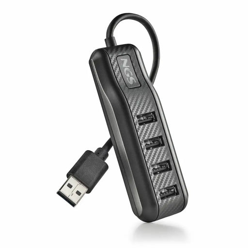 USB Hub NGS PORT 2.0 Black - Компютър Мрежи и компоненти<<<Компютри| Електроника<<<BigBuy&&&HUB USB<<<Компютър Мрежи и
