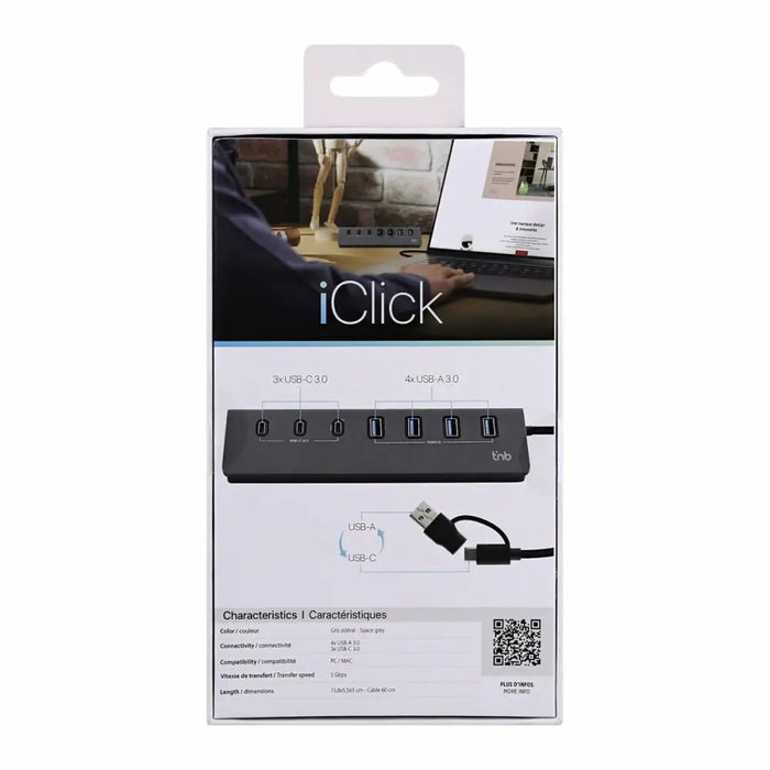 USB Hub T’NB HUBUSB7ALCU - Компютър Мрежи и компоненти<<<Компютри| Електроника<<<BigBuy&&&HUB USB<<<Компютър Мрежи и