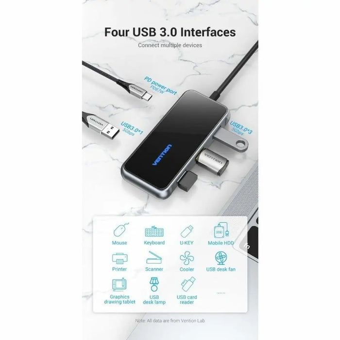 USB Hub Vention TFDHB - Компютър Мрежи и компоненти<<<Компютри| Електроника<<<BigBuy&&&HUB USB<<<Компютър Мрежи и
