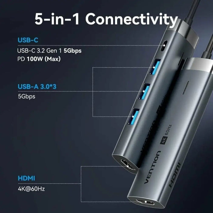 USB Hub Vention TGMHB - Компютър Мрежи и компоненти<<<Компютри| Електроника<<<BigBuy&&&HUB USB<<<Компютър Мрежи и