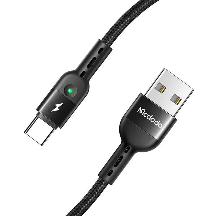 USB Spring Cable to USB-C Mcdodo Omega CA-6420 1.8m (Black) - USB to USB-C<<<USB cables<<<GSM Accessories<<<InnproXML