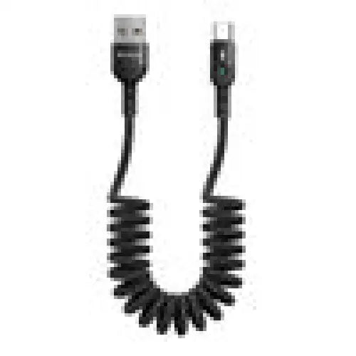 USB Spring Cable to USB-C Mcdodo Omega CA-6420 1.8m (Black) - USB to USB-C<<<USB cables<<<GSM Accessories<<<InnproXML