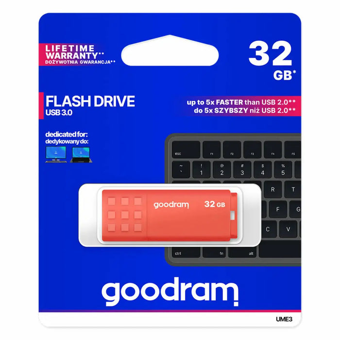 USB stick GoodRam UME3 Orange 32 GB (1 Unit) - USB флаш устройства<<<Компютър Мрежи и компоненти<<<Компютри|