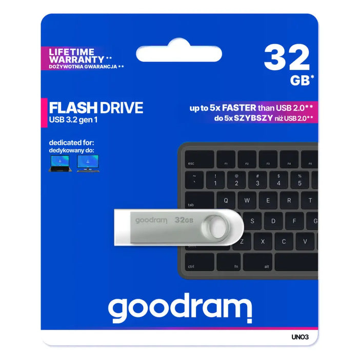 USB stick GoodRam UNO3-0320S0R11 Silver 32 GB - USB флаш устройства<<<Компютър Мрежи и компоненти<<<Компютри|