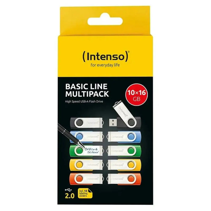 USB stick INTENSO Basic Line 16 GB 10 Units (10 Units) - Компютър Мрежи и компоненти<<<Компютри|