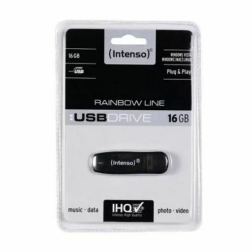 USB stick INTENSO Rainbow Line 16 GB Black 16 GB USB stick - Компютър Мрежи и компоненти<<<Компютри|