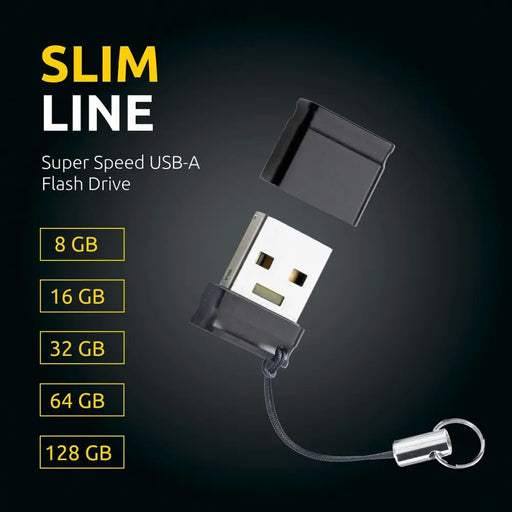 USB stick INTENSO Slim Line 128 GB Black - Компютър Мрежи и компоненти<<<Компютри| Електроника<<<BigBuy&&&USB флаш