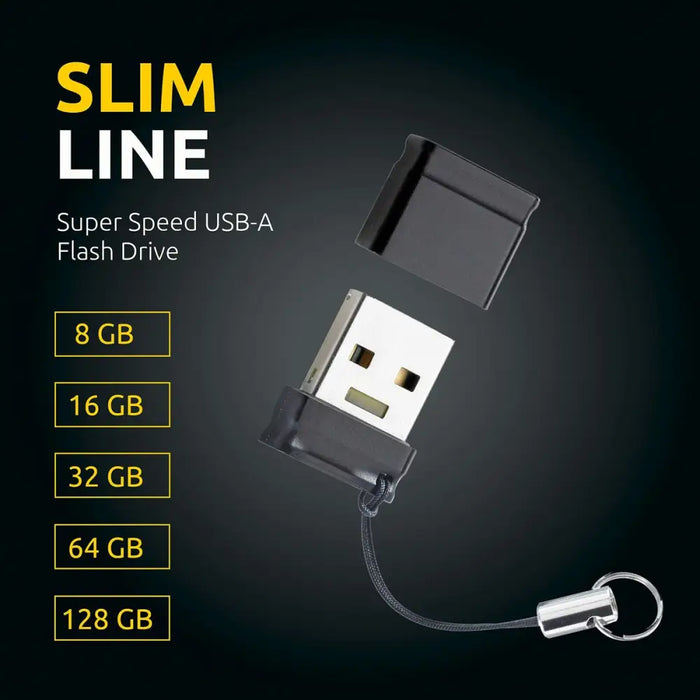USB stick INTENSO Slim Line 128 GB Black - Компютър Мрежи и компоненти<<<Компютри| Електроника<<<BigBuy&&&USB флаш