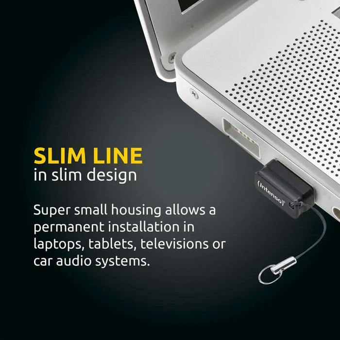 USB stick INTENSO Slim Line 64 GB Black - Компютър Мрежи и компоненти<<<Компютри| Електроника<<<BigBuy&&&USB флаш