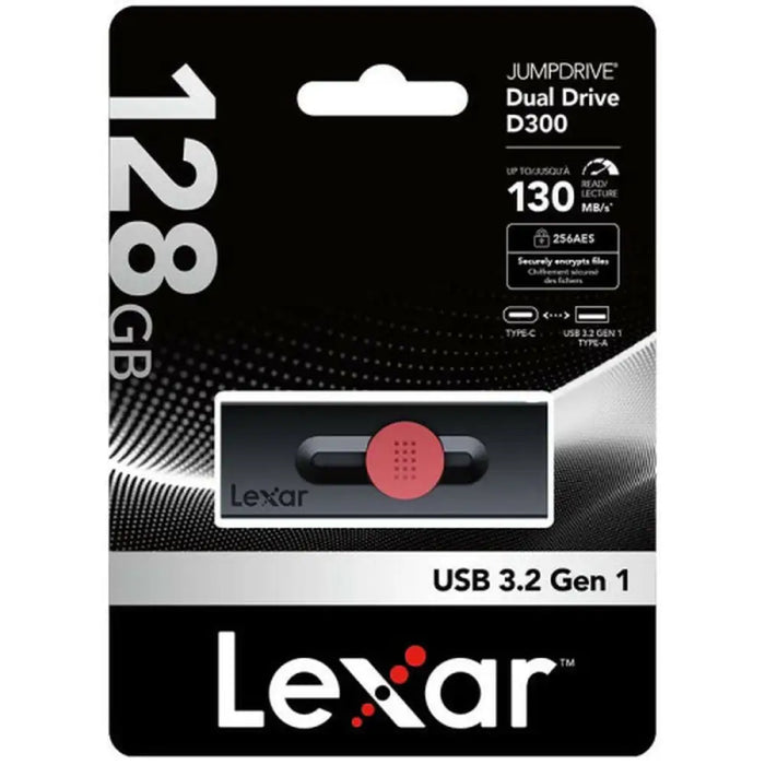 USB stick Lexar DUAL Black 128 GB - Компютър Мрежи и компоненти<<<Компютри| Електроника<<<BigBuy&&&USB флаш