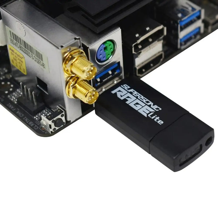 USB stick Patriot Memory Supersonic Rage Lite Black Black/Blue 64 GB - USB флаш устройства<<<Компютър Мрежи и