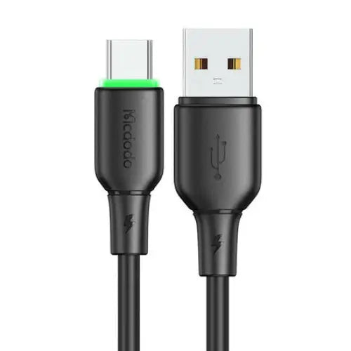 USB to USB-C Cable Mcdodo CA-4751 with LED light 1.2m (black) - USB to USB-C<<<USB cables<<<GSM Accessories<<<InnproXML