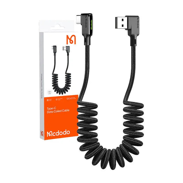 USB to USB-C cable Mcdodo CA-7310 angled 1.8m (black) - USB to USB-C<<<USB cables<<<GSM Accessories<<<InnproXML