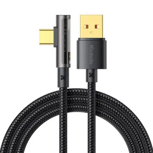 USB to USB-C Prism 90 degree cable Mcdodo CA-3380 6A 1.2m (black) - USB to USB-C<<<USB cables<<<GSM