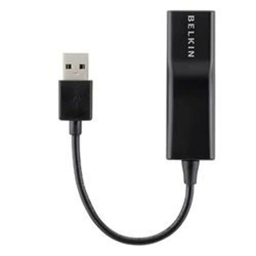 USB to Ethernet Adapter Belkin F4U047BT Black - Компютър Кабели и адаптери<<<Компютри| Електроника<<<BigBuy&&&Мрежови
