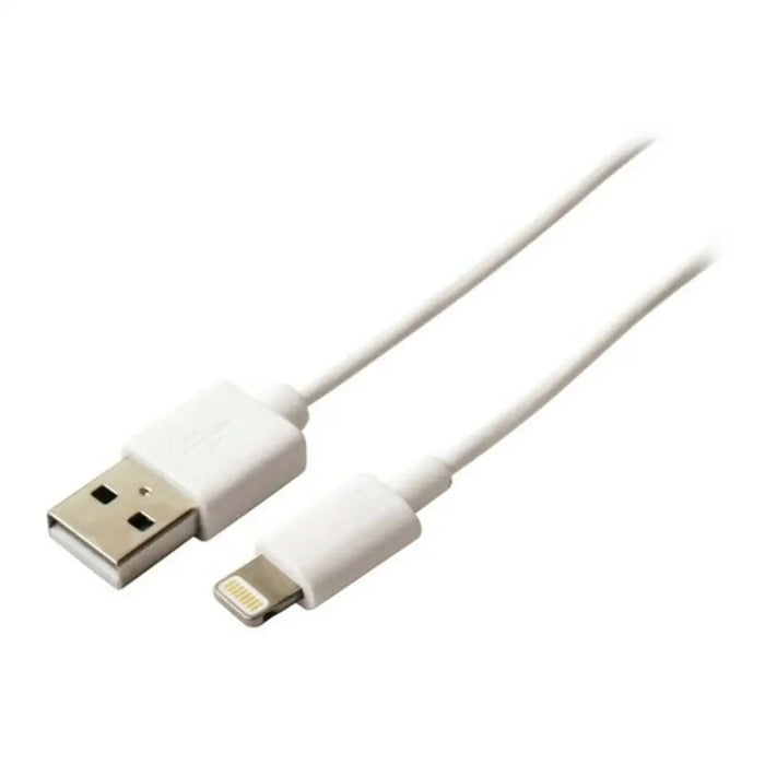 USB to Lightning Cable Contact (1 m) White - Електроника Телефони и таблети<<<Компютри| Електроника<<<BigBuy&&&USB