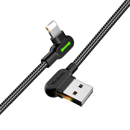 USB to Lightning cable Mcdodo CA-4673 angled 1.8m (black) - USB to Lightning<<<USB cables<<<GSM Accessories<<<InnproXML
