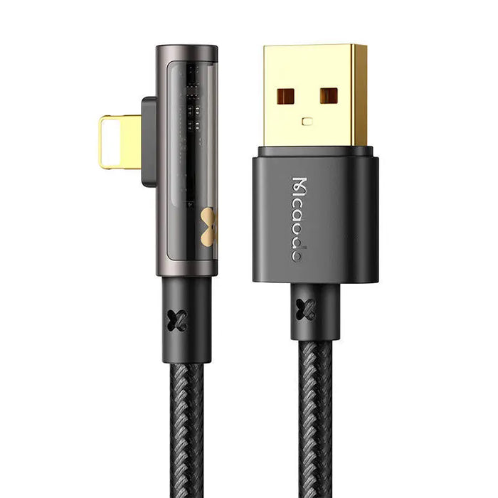 USB to lightning prism 90 degree cable Mcdodo CA-3511 1.8m (black) - USB to Lightning<<<USB cables<<<GSM