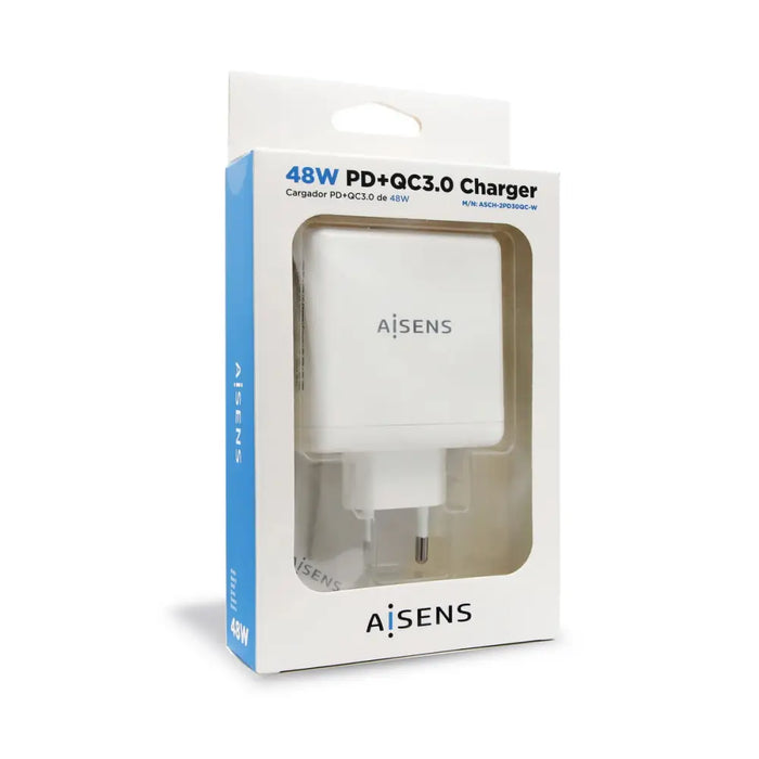 USB Wall Charger Aisens ASCH-2PD30QC-W White 48 W USB-C (1 Unit) - Електроника Телефони и таблети<<<Компютри|