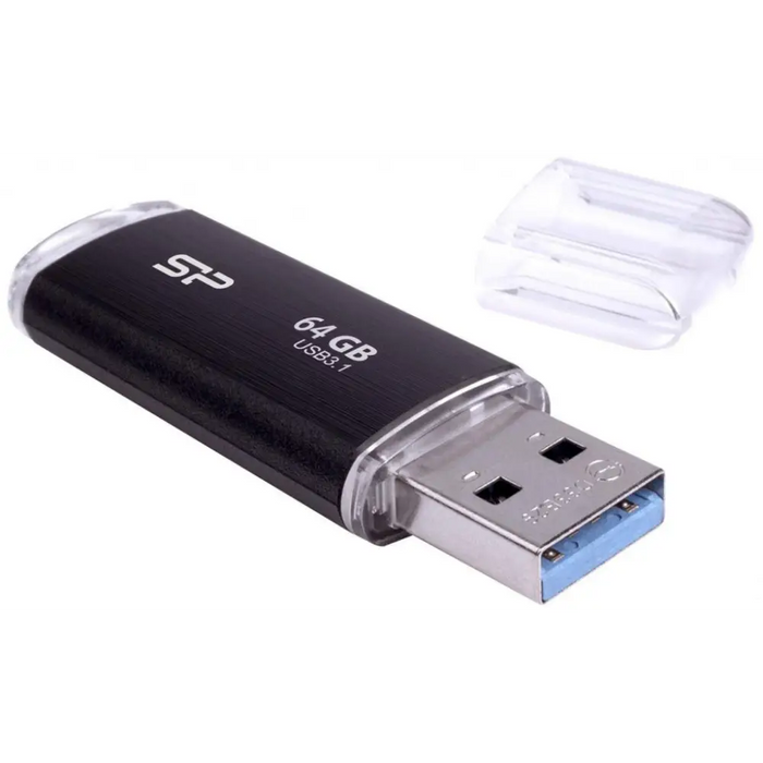 USB3.2 Silicon Power 64GB Blaze B50 SP064GBUF3B50V1K Black - Флаш памети<<<Периферия<<<Компютри и периферия<<<TechMart