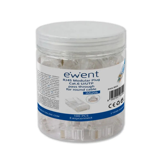 UTP Category 6 Rigid Network Cable Ewent IM1206 Transparent 100 Units - Компютър Кабели и адаптери<<<Компютри|