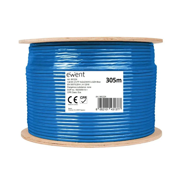 UTP Category 6 Rigid Network Cable Ewent IM1224 Blue 305 m - Компютър Кабели и адаптери<<<Компютри|