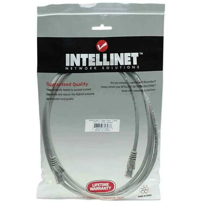 UTP Category 6 Rigid Network Cable Intellinet 318976 Grey 2 m - Мрежови кабели<<<Компютър Кабели и адаптери<<<Компютри|