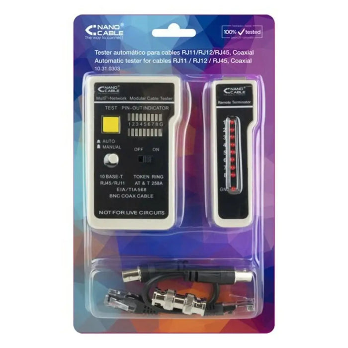 UTP Category 6 Rigid Network Cable RJ11/RJ12/RJ45 coaxial NANOCABLE 10.31.0303 White/Black - Електроника