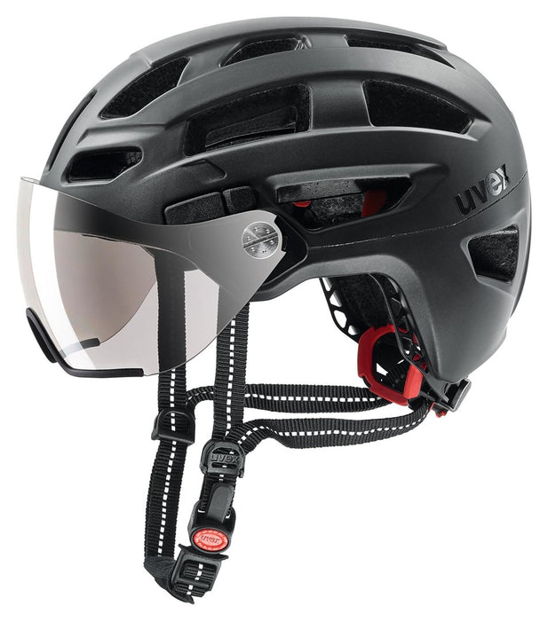 UVEX Finale visor bike helmet 56–61 cm, black matt