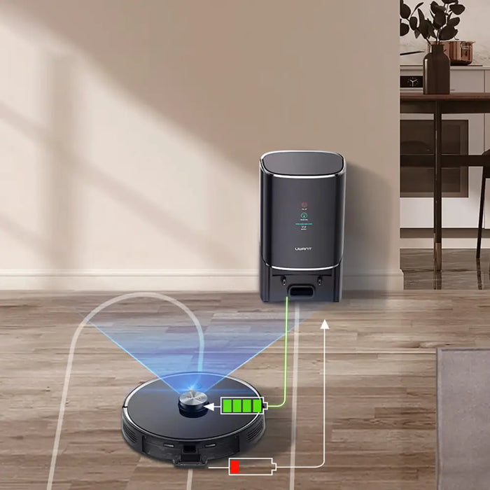 UWANT U100 Robot Vacuum Cleaner with Mop Function + Charging/Cleaning Station - Black - Household appliances<<<HurtelXML