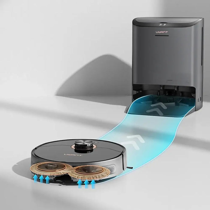 UWANT U200 Pro Robot Vacuum Cleaner with Mop Function + Charging/Cleaning Station - Gray - Household