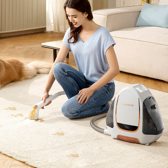 UWANT B100-S 12000Pa 450W washing vacuum cleaner for allergy sufferers, for carpets and upholstery - white