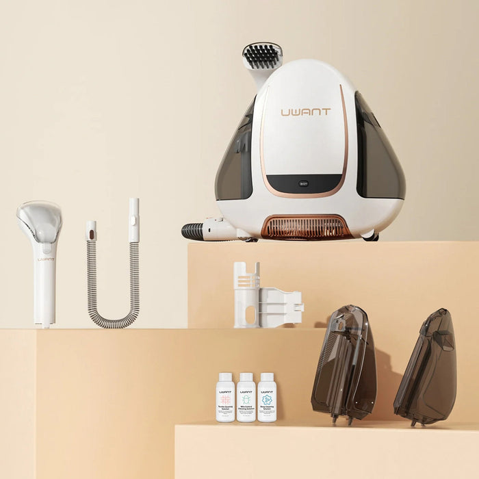 UWANT B100-S 12000Pa 450W washing vacuum cleaner for allergy sufferers, for carpets and upholstery - white
