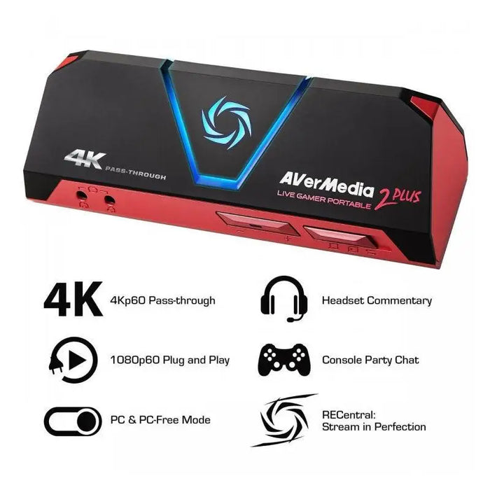 Външен кепчър AVerMedia LIVE Gamer Portable 2 Plus USB - TV Тунери и Видео устройства<<<Компютърни