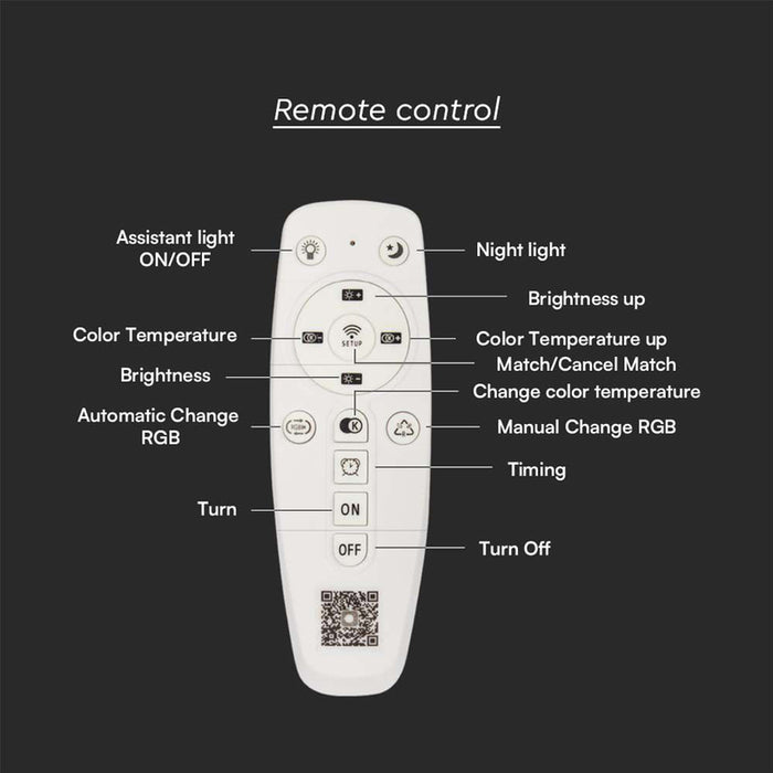 LED CEILING LAMP 150W 3000-6500K 50CM DIMMABLE V-TAC