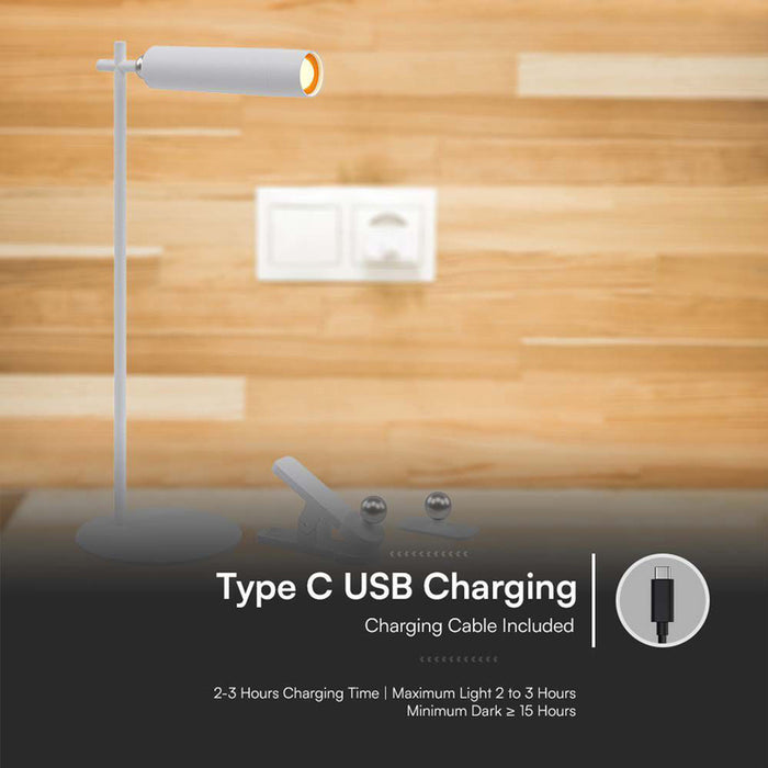 LED TABLE LAMP 4000K MAGNETIC WHITE V-TAC