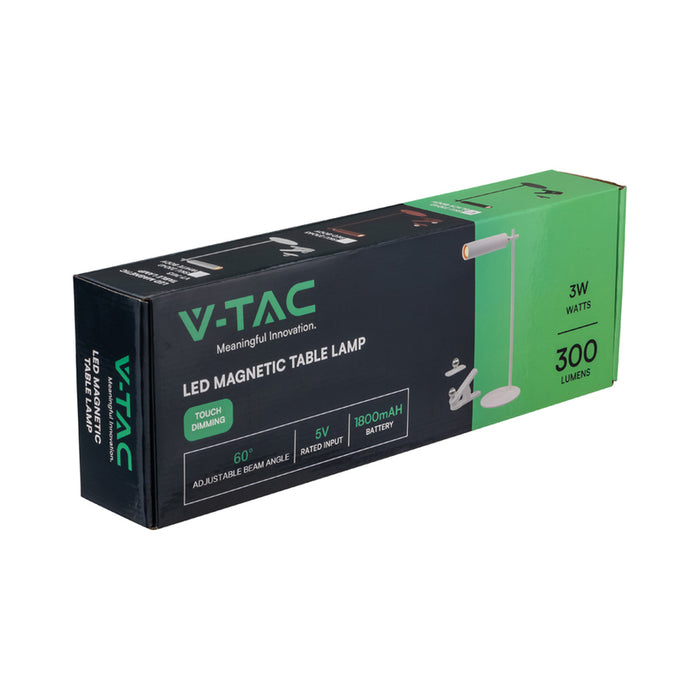 LED DESK LAMP 4000K MAGNETIC BLACK V-TAC