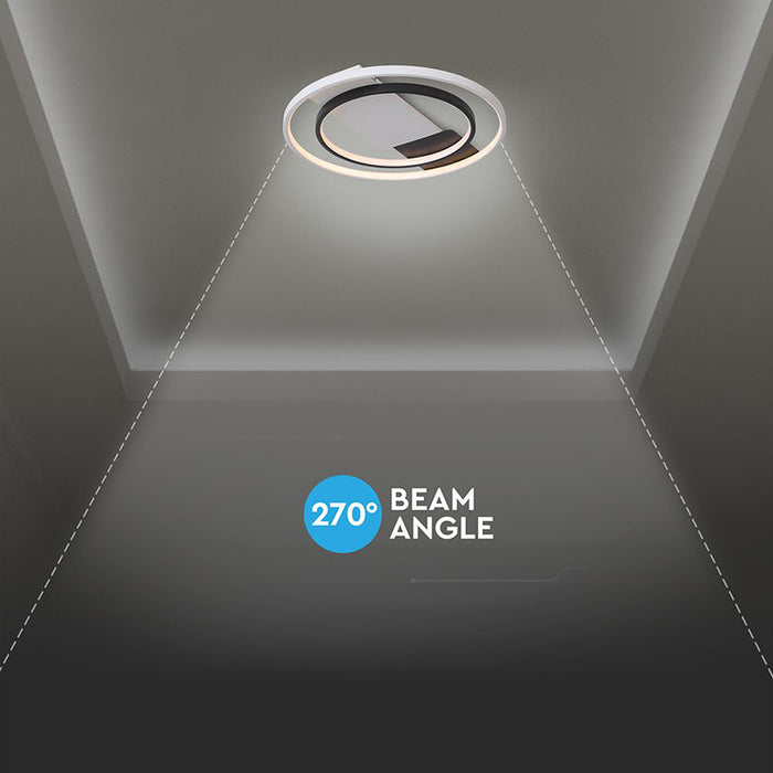 LED CEILING LIGHT 50W 3CCT WHITE/BLACK REMOTE CONTROL V-TAC