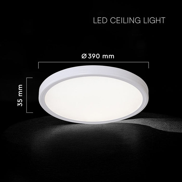 LED CEILING LIGHT 36W 39CM 3CCT WHITE REMOTE CONTROL V-TAC