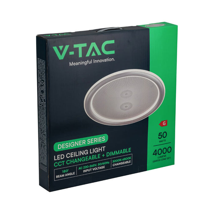 LED CEILING LIGHT 50W REMOTE CONTROL GREY 84031 V-TAC